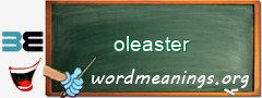 WordMeaning blackboard for oleaster